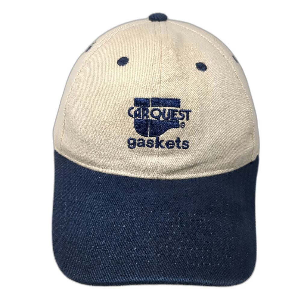 Bullet Line Carquest Gaskets Baseball Cap Beige Blue One Size Slideback Hat